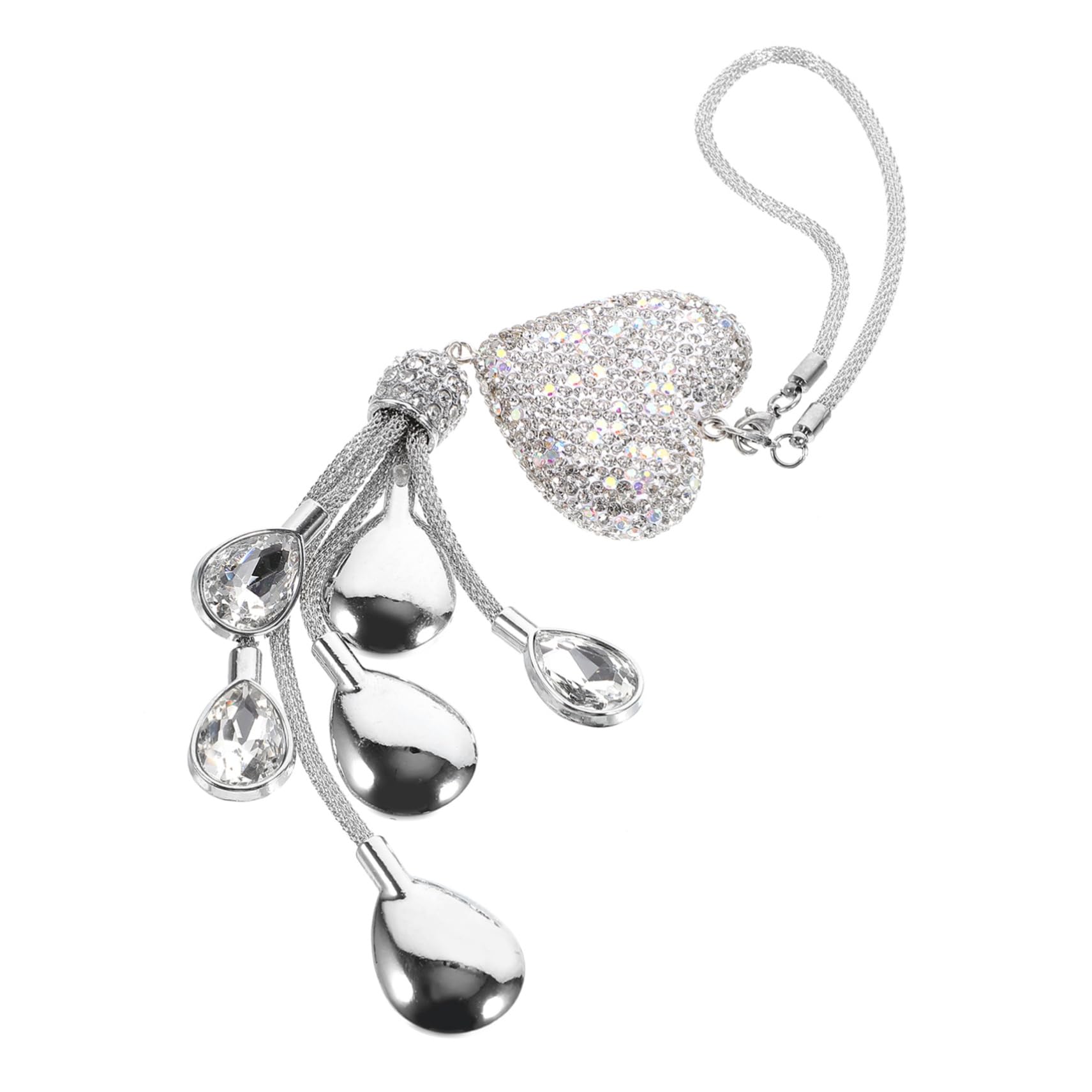 ULTECHNOVO 2St Auto Zubehör rückspiegel anhänger charms anhänger herz autodeko anhänger schmuck -Hängedekoration spiegel hängende Dekoration -Anhänger Plastik Weiß