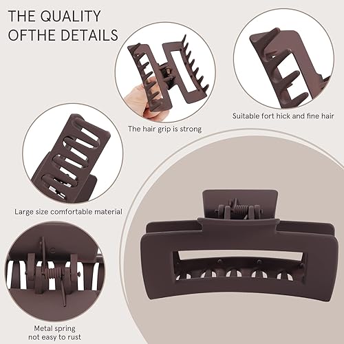 Miniatura 3 de 8 pinzas para el cabello antideslizantes en forma de hoja, pinzas para el cabello mate, pinzas multicolor para mujeres y niñas, clips de sujeción