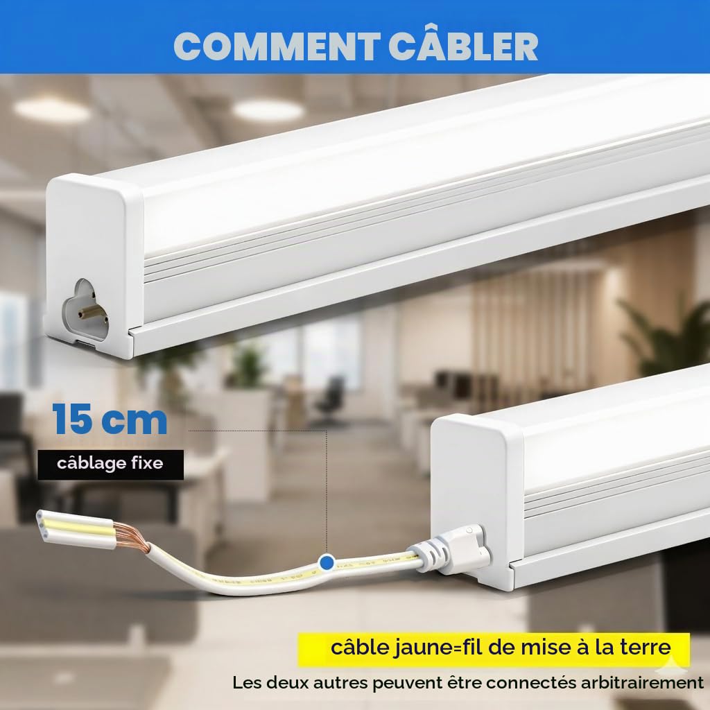 30pcs T8 LED Lampe Atelier 100cm 36W 3996LM IP65 extérieur étanche | 6500K Lampe Fluorescente LED étanche pour Cave, Garage, et l'entrepôt Cuisine Salon Chambre Salle à Manger Balcon Couloir