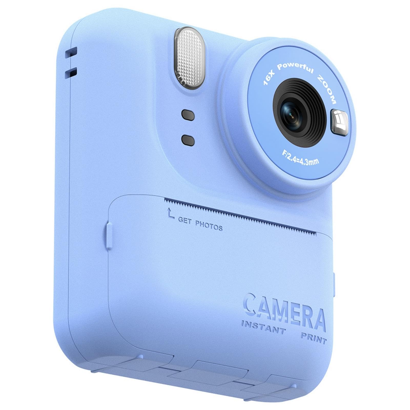 Instant Print Camera Mini Instant Print Young Photographer's Device Rechargeable for Children and Girls, Young Children, Everyday Play, Travel Blue-picture-26