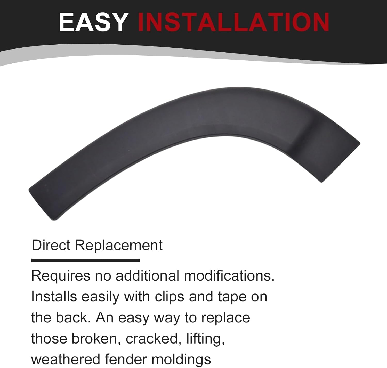 Front Right Door Fender Flare Molding Trim Wheel Arch Trim for RAM ProMaster 1500 2500 3500 2014 2015 2016 2017 2018 Cargo Van 5LP22LAHAB 5LP22LAHAA (Right Passenger Side)