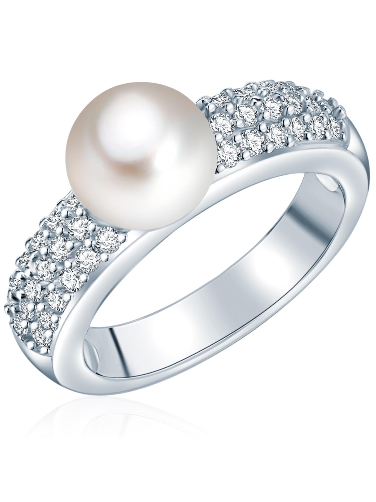 Valero Pearls Anello di perle da Donna in Argento Sterling