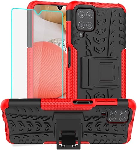 Funda para teléfono Galaxy A12, funda para teléfono Samsung A12 con protector de pantalla, protector de silicona a prueba de golpes con función