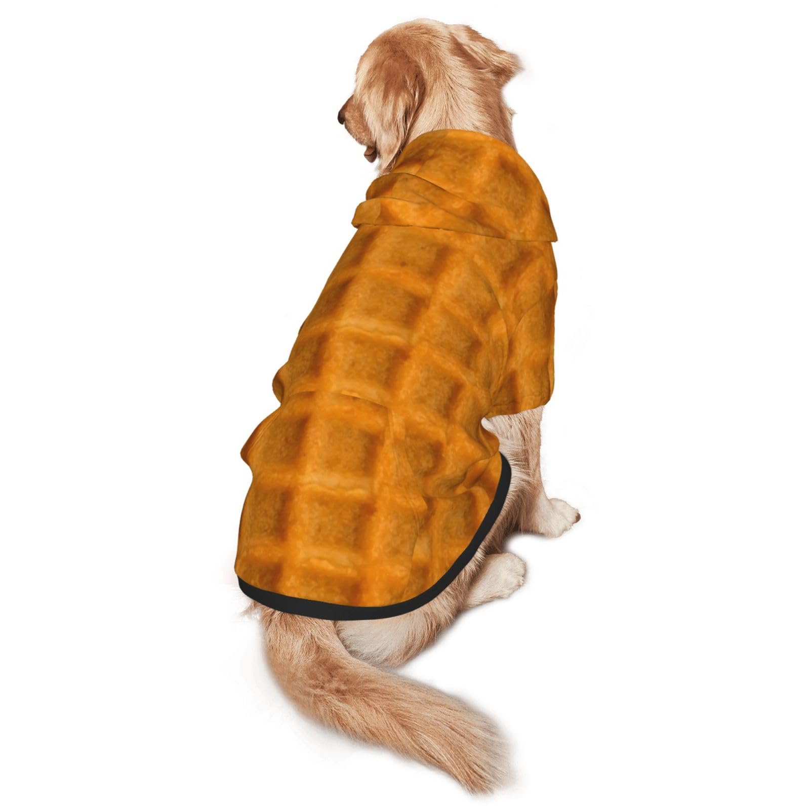 Waffles Pattern Dog Hoodie Dog Sweatshirt Shirt Pet Clothes Pullover Jackets with Pockets Hat for Medium Large Dogs Cats