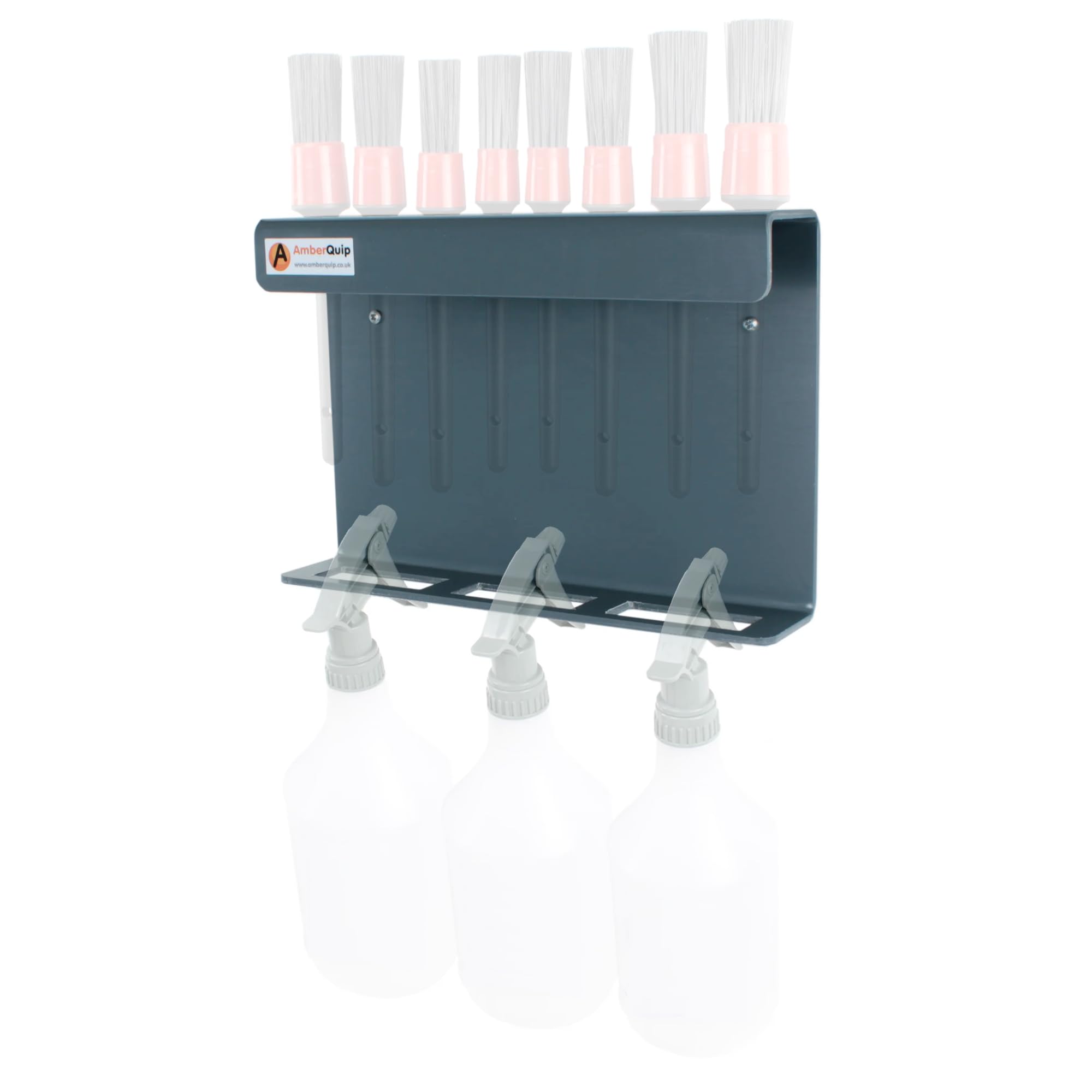 Amberquip Wall Storage Holder for Detailing Brushes & Spray Trigger Bottles. Ideal Car Valeting, Vehicle Cleaning & Detailers