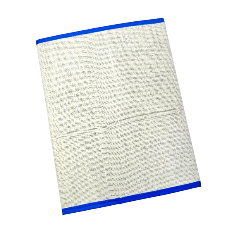 Image of Future X Eco-Friendly Jute File Folder | Handcrafted Document Folder with Button Closure | Reusable Office & Conference File Holder (Bifold Jute Blue)