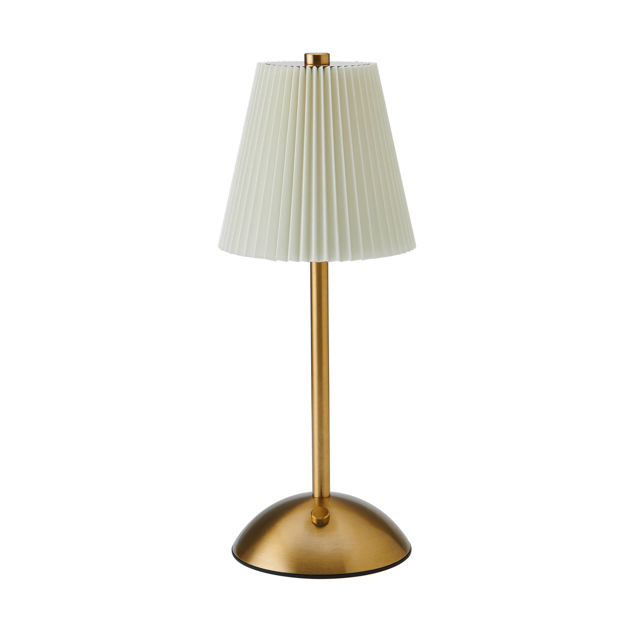 Elements 11.6-Inch Gold Rechargeable LED Table Lamp - Touch Control with 3 Light Colors, Stepless Dimming, Metal Construction, 1200mAh Battery, USB-C Charging, Perfect for Home Office and Living Room