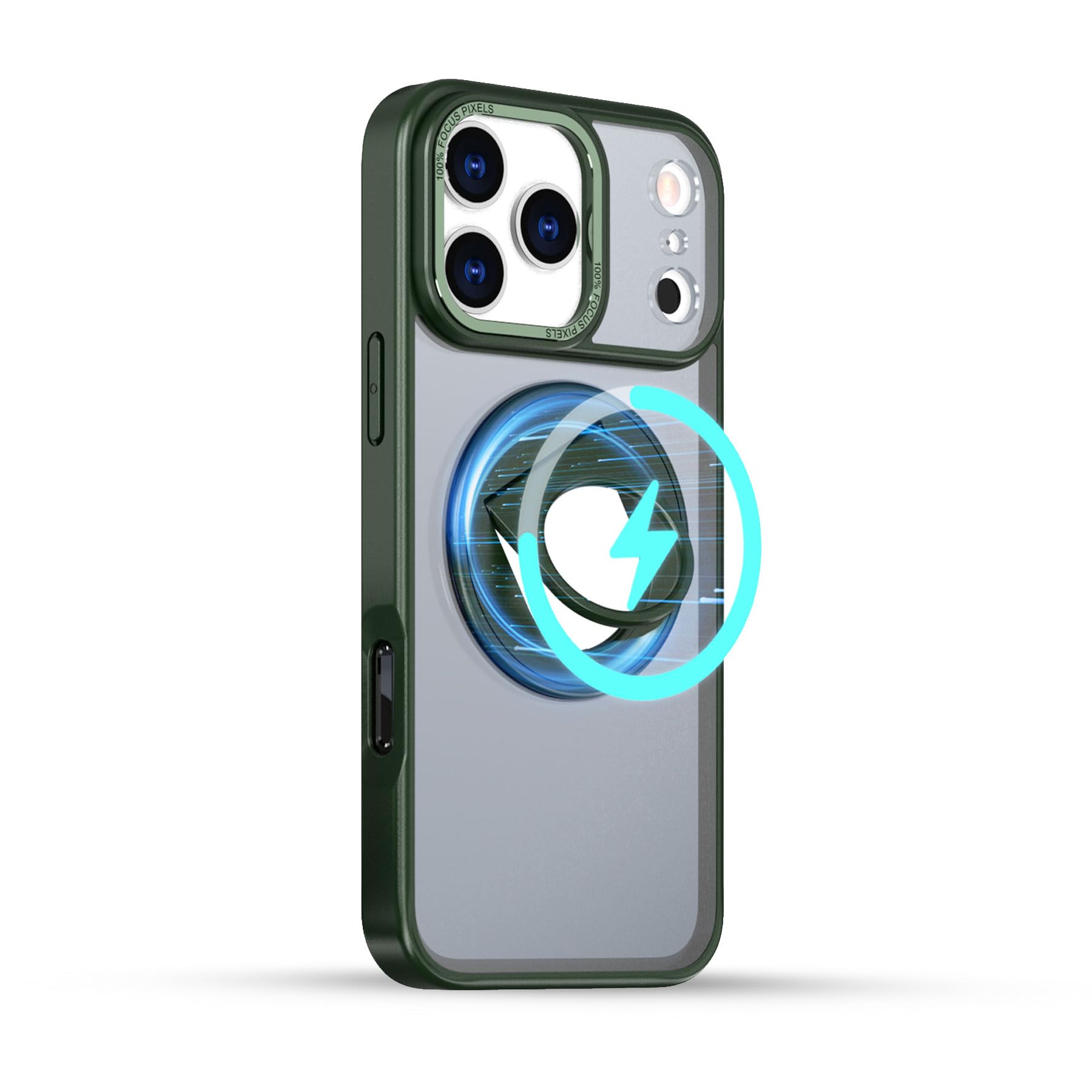 Coque iPhone 17 Pro Max translucide béquille rotative protection mate - 8