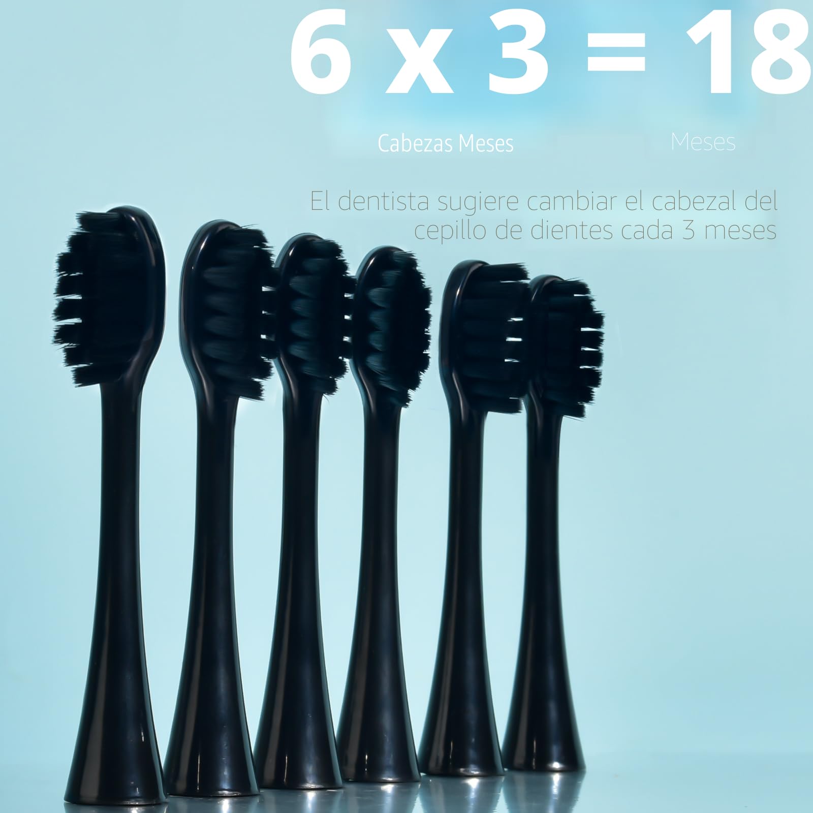 Cepillo de dientes eléctrico sónico, cepillo de dientes recargable con 6 cabezales de cepillo Dupont, con temporizador inteligente de 2 minutos, 5 modos con blanqueamiento dental, regalo para la