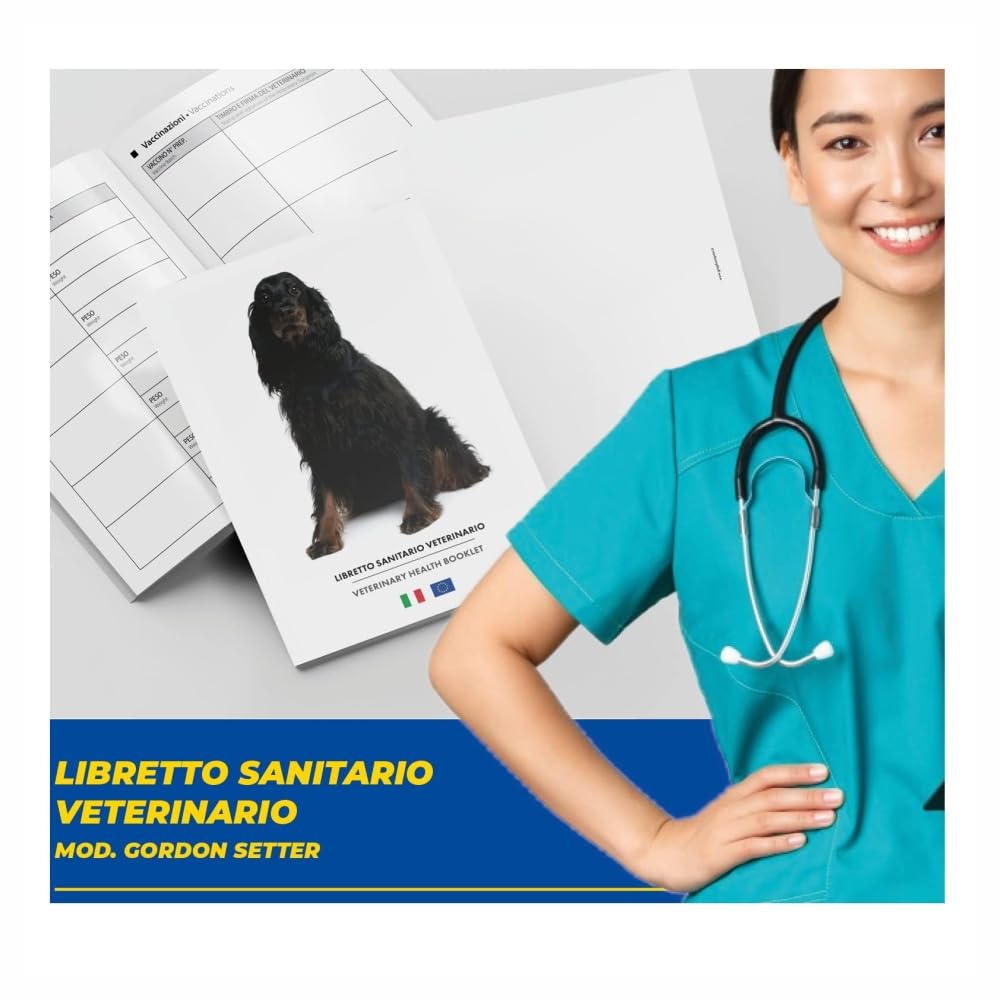 LIBRETTO SANITARIO VETERINARIO 15X21 CM - Gordon Setter - ideale per i nostri amici a 4 zampe (25)
