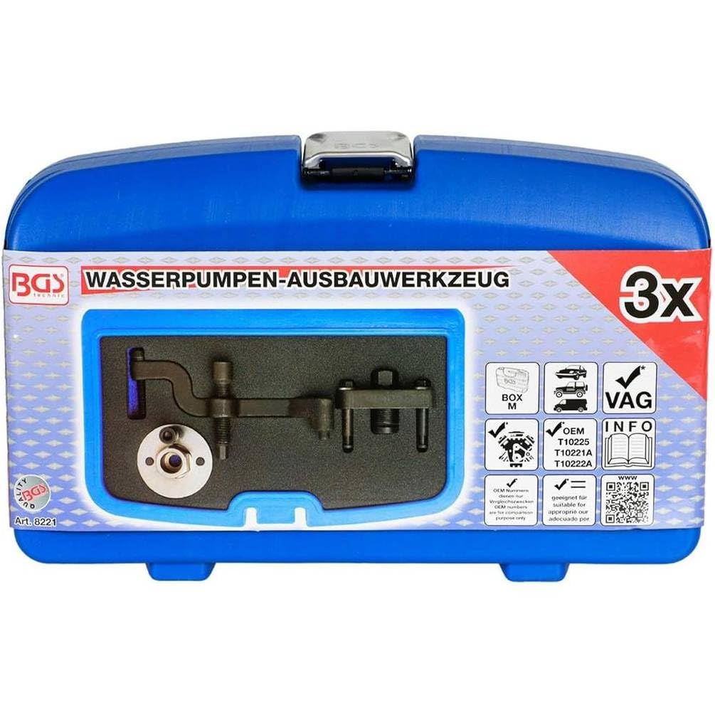 D-Work - Strumento di smontaggio per pompe per acqua VW - 17,1 x 7 x 27,5 cm - Acciaio robusto - Smontaggio facile e preciso