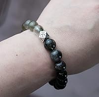 Vista 73 de Precious Gemstone Natural Crystal Healing Bracelet, Rutilated Quartz, Moonstone, Quartz Handmade Original Design Bracelet