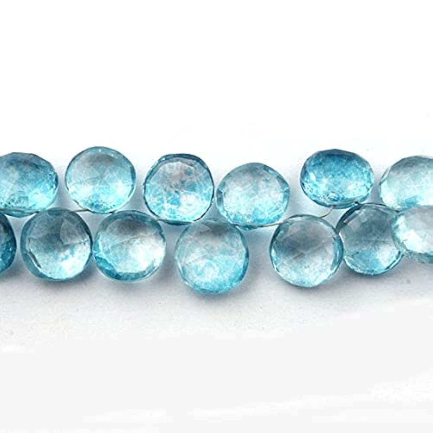 Quartz az bleu perles de gemmes naturelles pour collier et bracelet