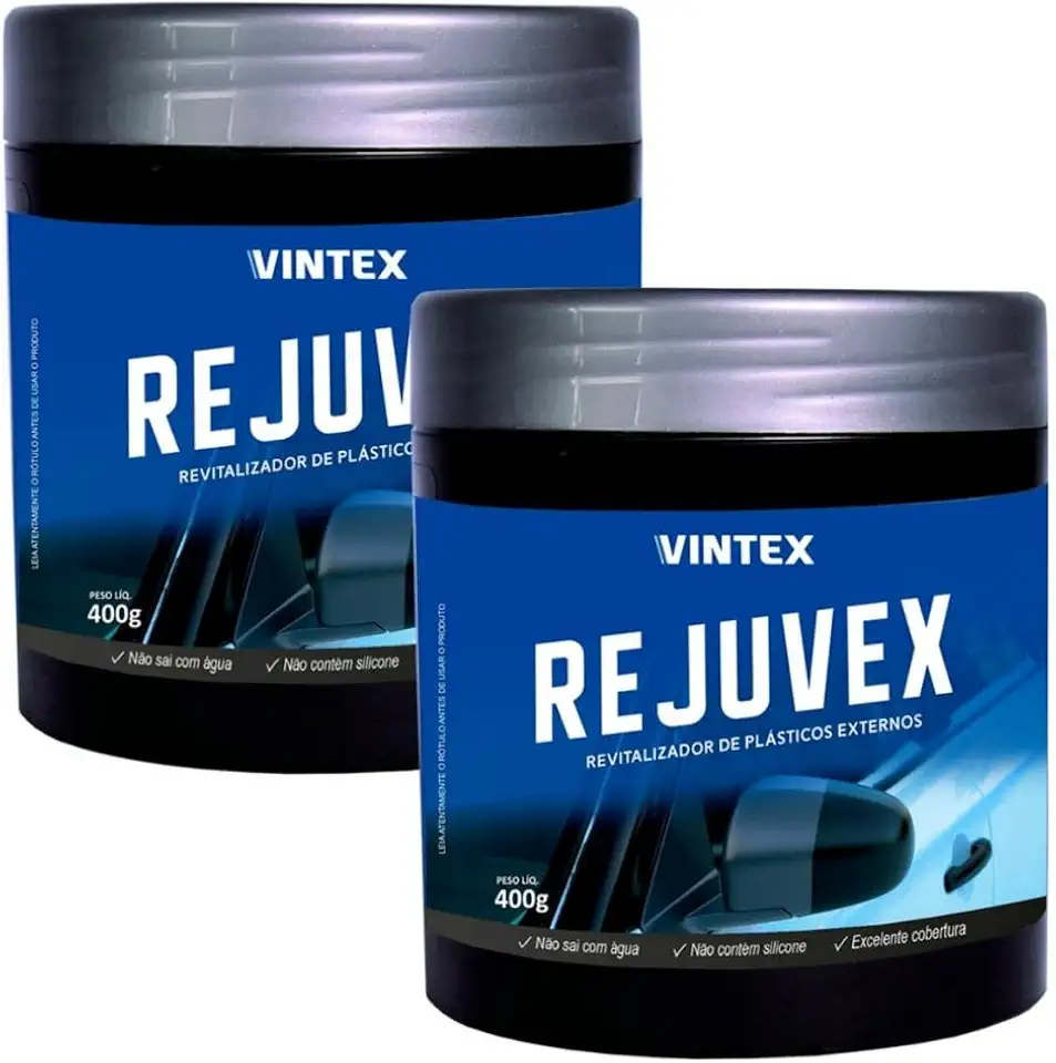 02 Revitalizador Para-choque E Plásticos Rejuvex 400g Vonixx