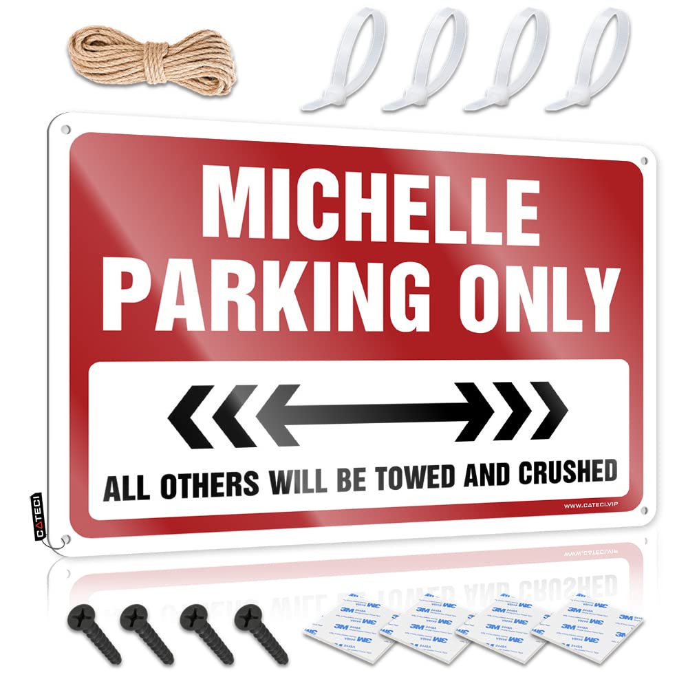 Fzfn Colour Tin Metal Decor Designer Country Michelle Parking Only For Cave - Basement Decor Customizable(30X40cm)