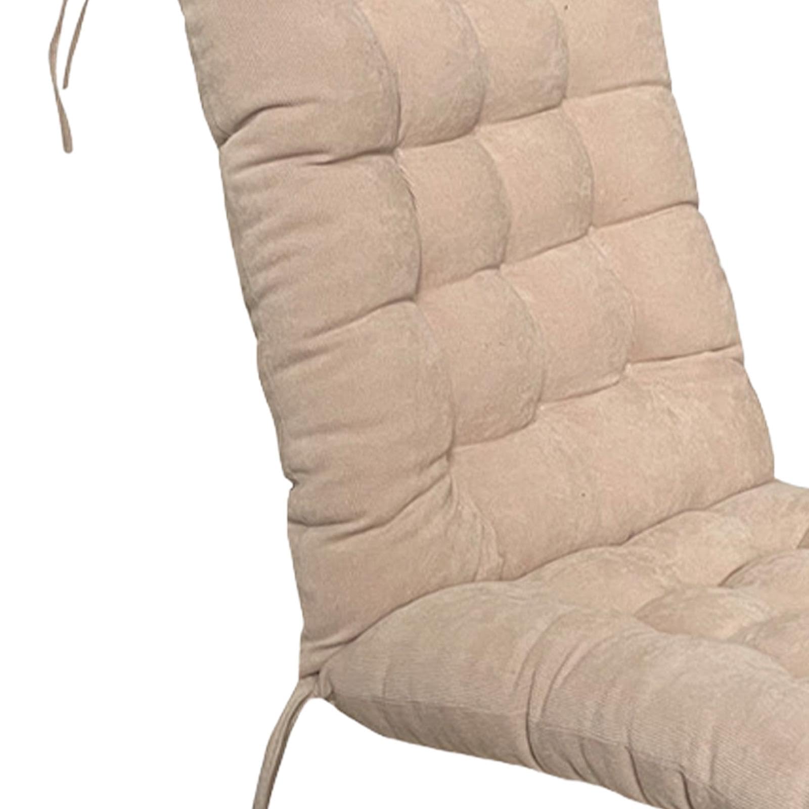 Baoblaze Esszimmerstuhlkissen, Sitzpolster, hohe Rückenlehne, mit Bändern, Stuhlpolster, Schaukelstuhlkissen für Küche, Esszimmer, Bürostuhl, Innenbereich, Kamel