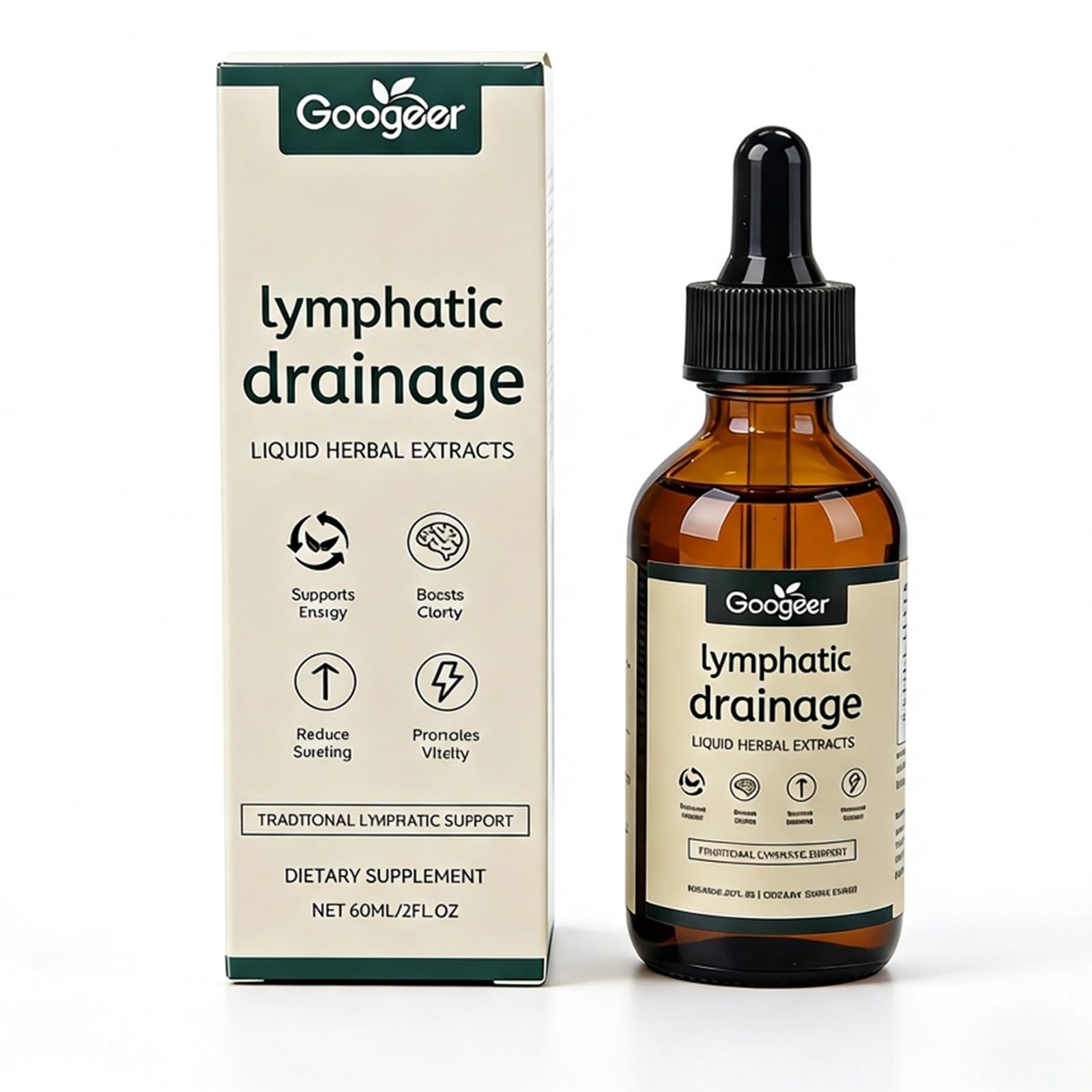 Lymphoria Lymphatic Drainage Drops, Lymphatic System Support, Immune System, Natural Herbal Blends, Vegan & Non-GMO(60ML/2FL.OZ)