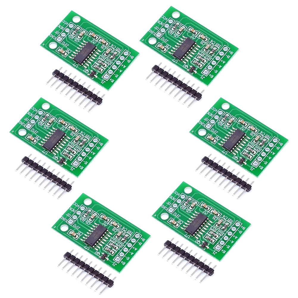 HX711 Vikttryckssensor Modul HX711 Viktsensor Dual-Channel 24 Bit Precision A/D Module Pressure Sensor Lastcell 6 stycken