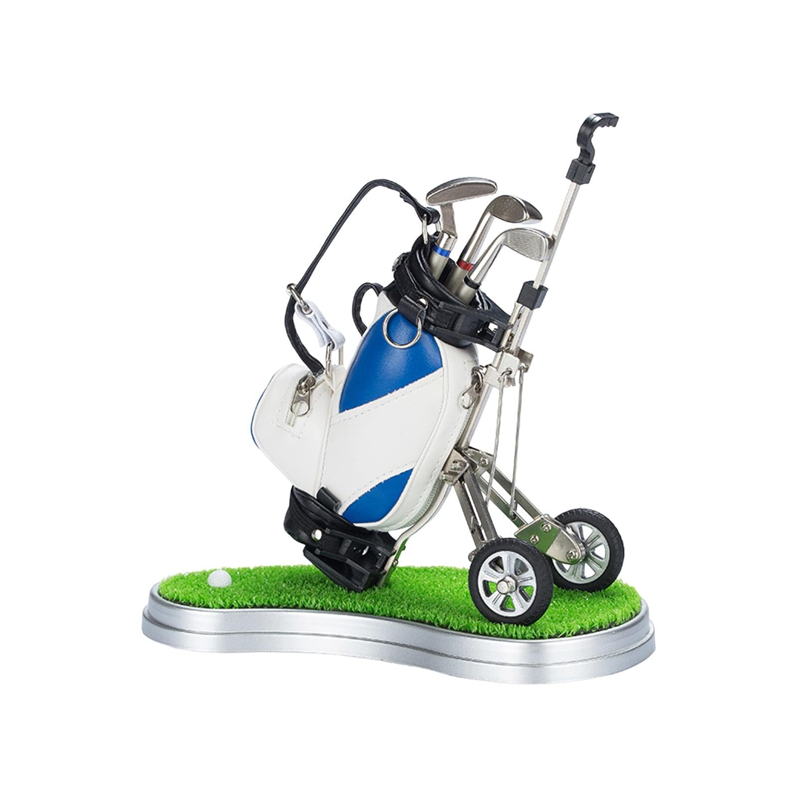 Porte-Stylo pour Mini-Sac de Golf avec Club Inclus. Finition Verte. Idéal pour Un Bureau Ou comme Cadeau de Club.