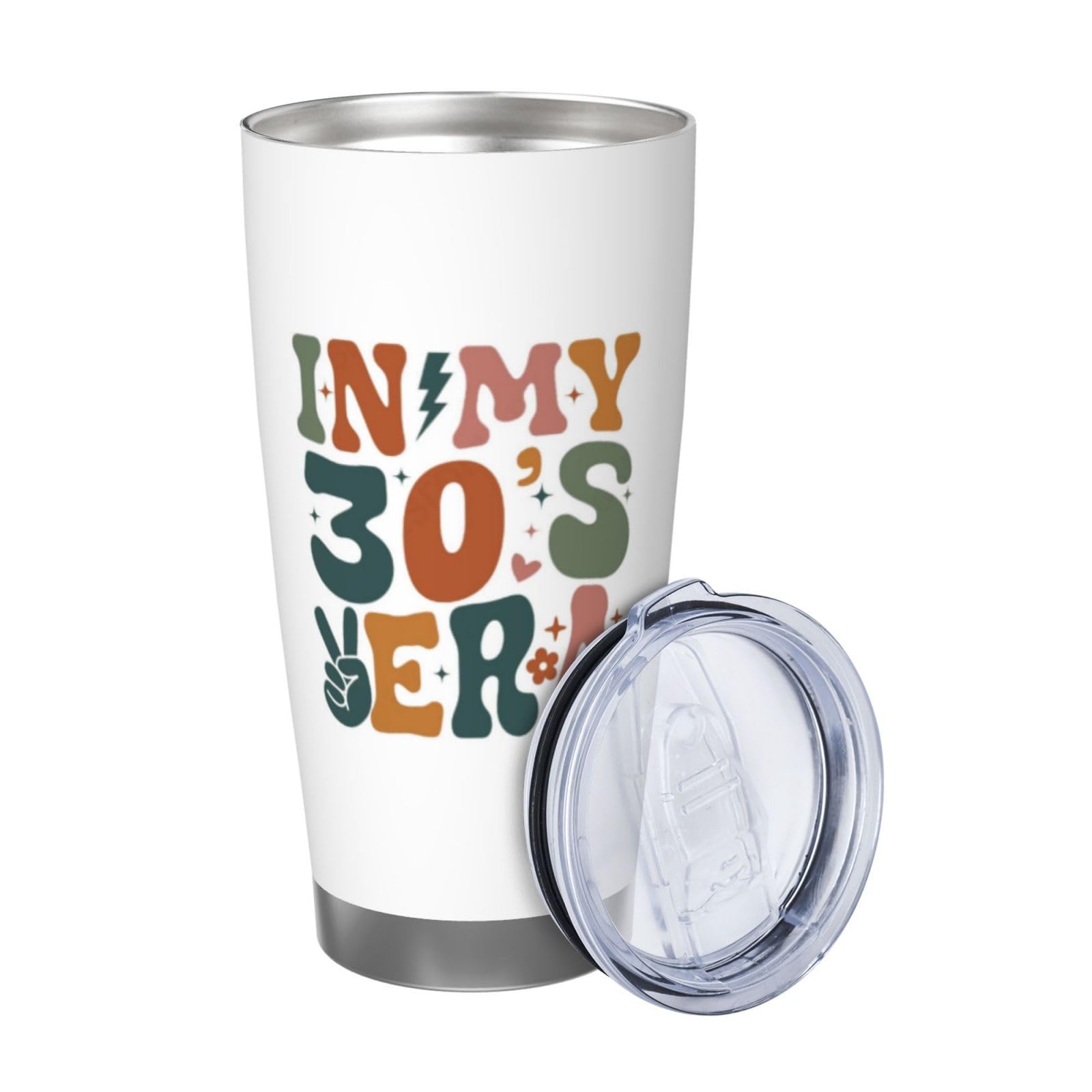 Xinvast 30th Birthday Gifts for Women - 30s Birthday Tumbler Decorations for Women - 30 Year Old Gifts for Her, Woman, Sister, Mom, Daughter, Best Friend - in My Thirties Era Coffee Cup