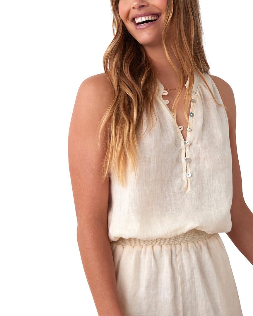 Bella DahlSleeveless Elastic Waist Linen Pullover
