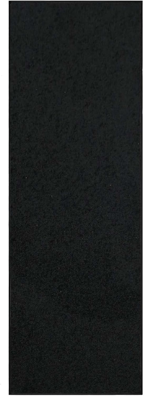 Ambiant Pet Friendly Solid Color Area Rugs Black - 2' x 10' Runner, Indoor, Stain Resistant, Perfect for Living Room, Bedroom, Dining Room, Entryway, Pet & Kids Friendly Rug, Wedding, Made in USA