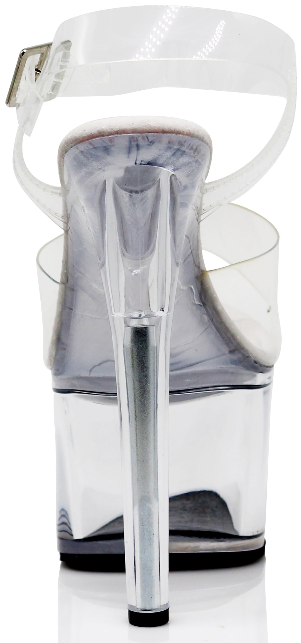 Enzo Romeo Women Clear High Heel Platform Wedge Pump Sandals