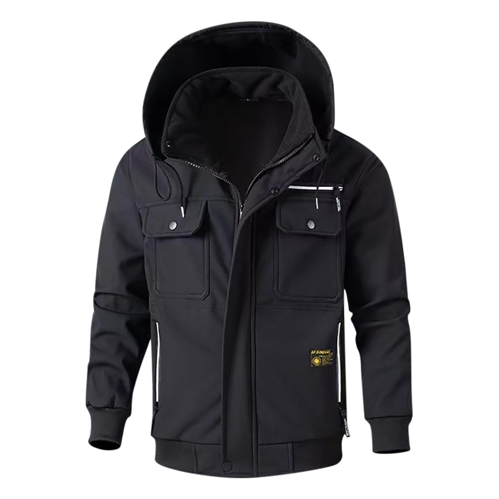 Generisch Conjunto de chaqueta y pantalón aislado cálido para hombre, forro polar grueso, ropa de trabajo para otoño e invierno, ropa de trabajo duradera al aire libre 2026 traje de invierno