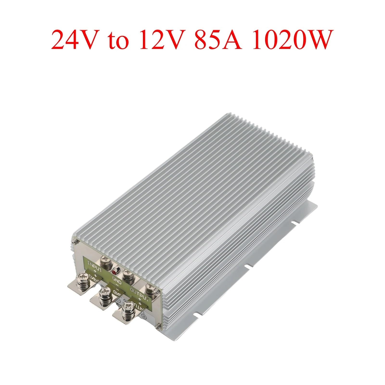 1 convertitore di potenza da 24 V a 12 V/13,8 V, regolatore di tensione riduttore da 80 A a 100 A for auto(24V to 12V 85A)