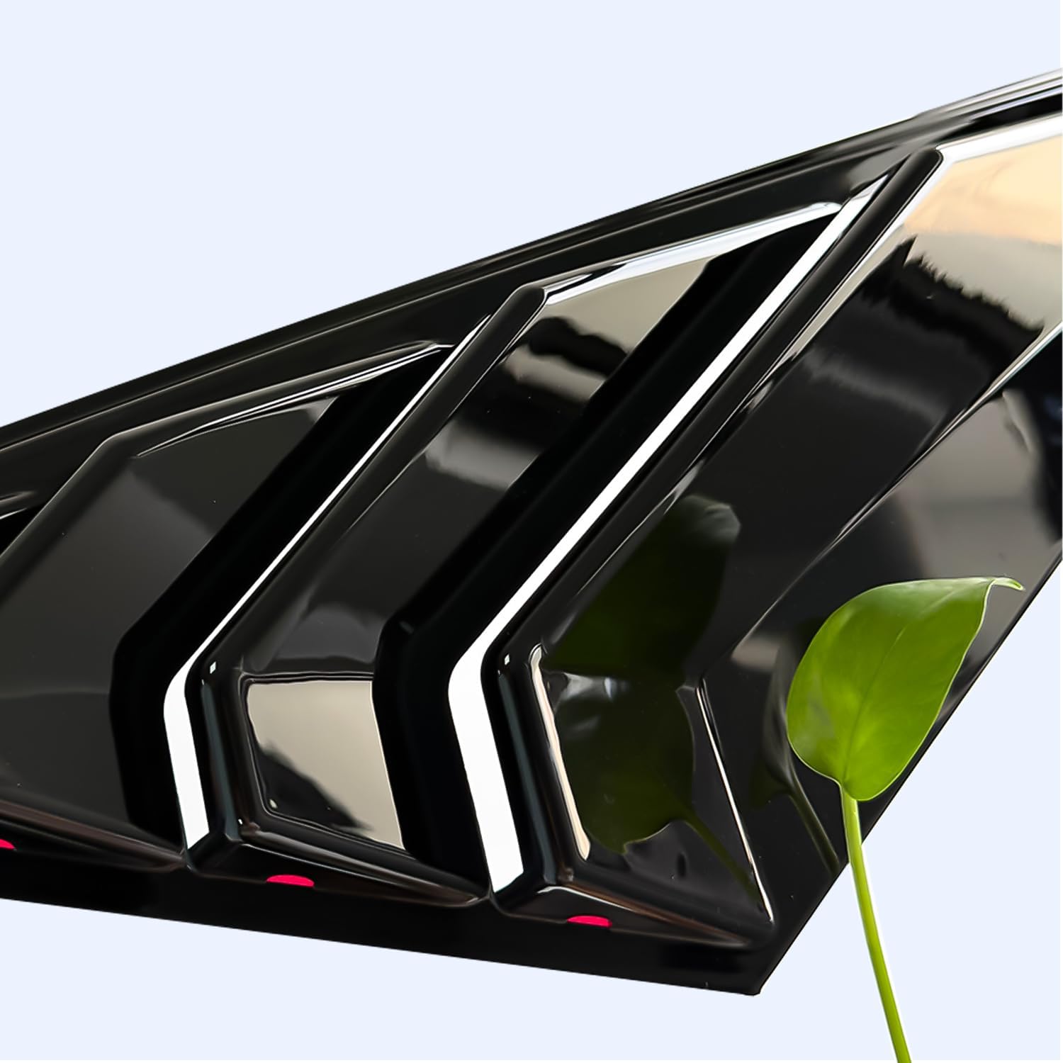 Compatible with Hyundai Elantra 2024 2025 2026 Window Louvers Front Side Racing Style ABS Window Louvers Air Vent Scoop Shades Cover Blinds Car Exterior Accessories - Bright Black Style 2PCS