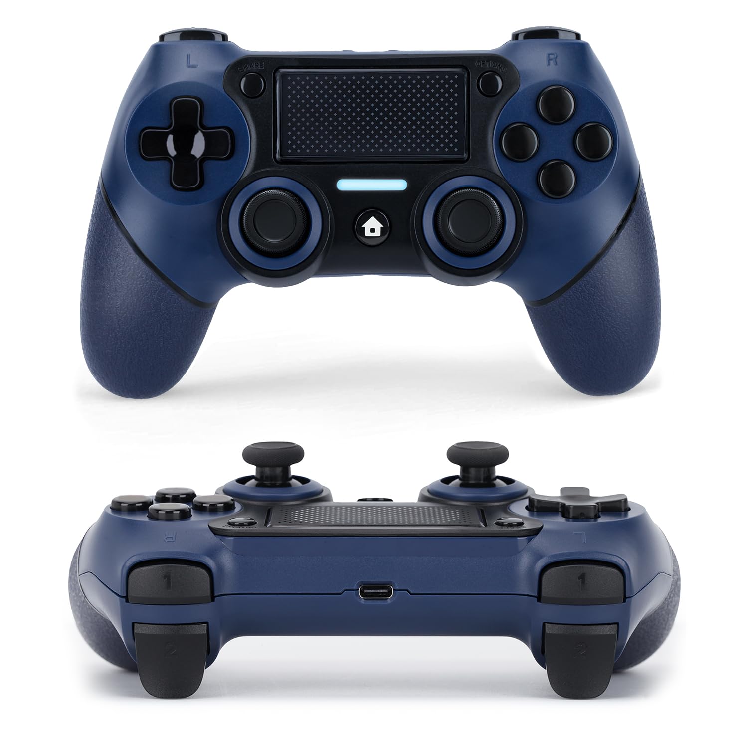 VooFun Wireless Controller per PS4 Pro Slim, Bluetooth con Vibrazione, Touchpad, Sensore 6 Assi, 1000mAh