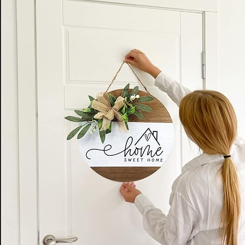 Miniatura 4 de JOY CHOICE Letrero de madera para colgar en casa de campo, para sala de estar, pared, porche, al aire libre (estilo A)