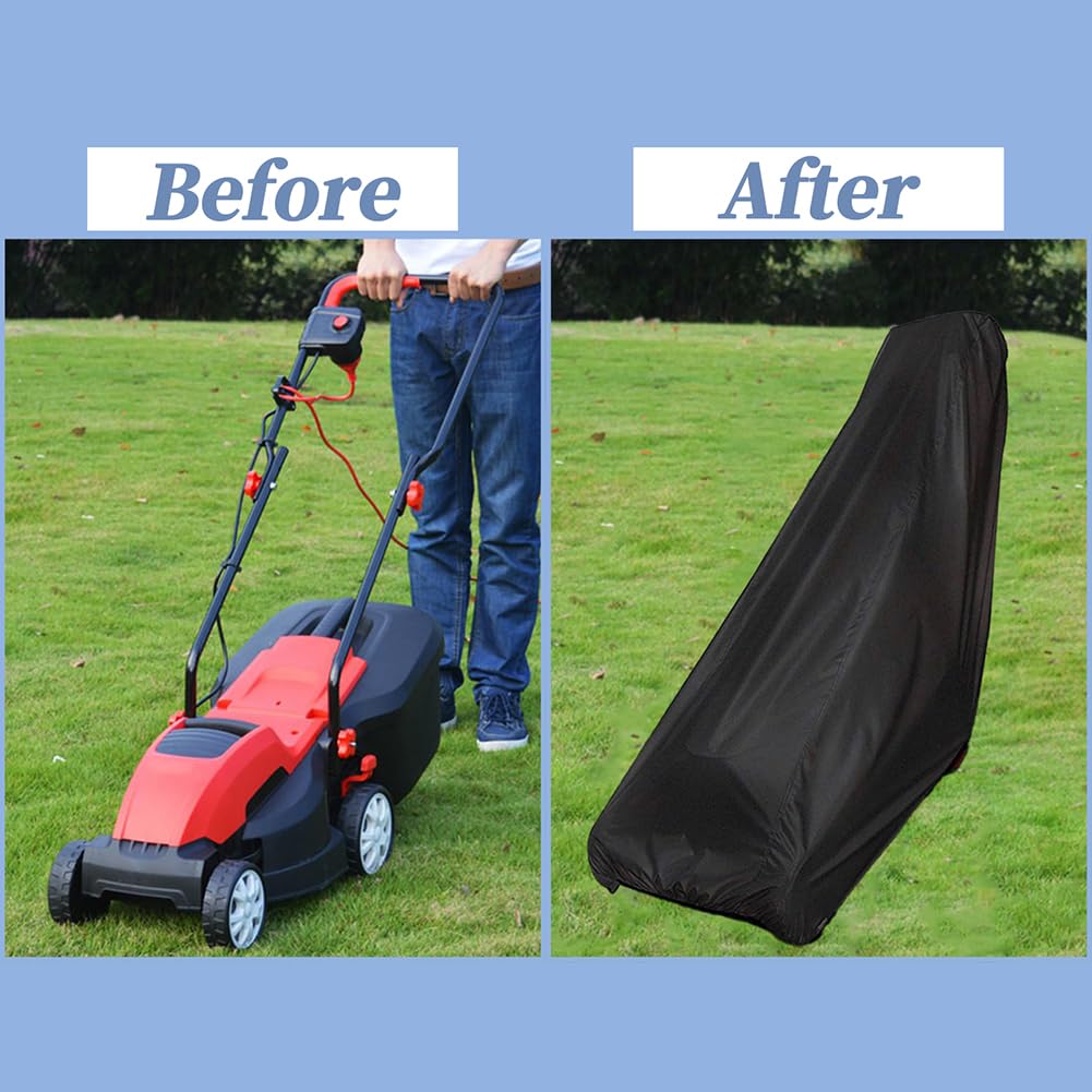 Housse De Protection Universelle Pour Tondeuse à Gazon - 193x112x64 Cm, Polyester 210D Imperméable, Avec Cordon