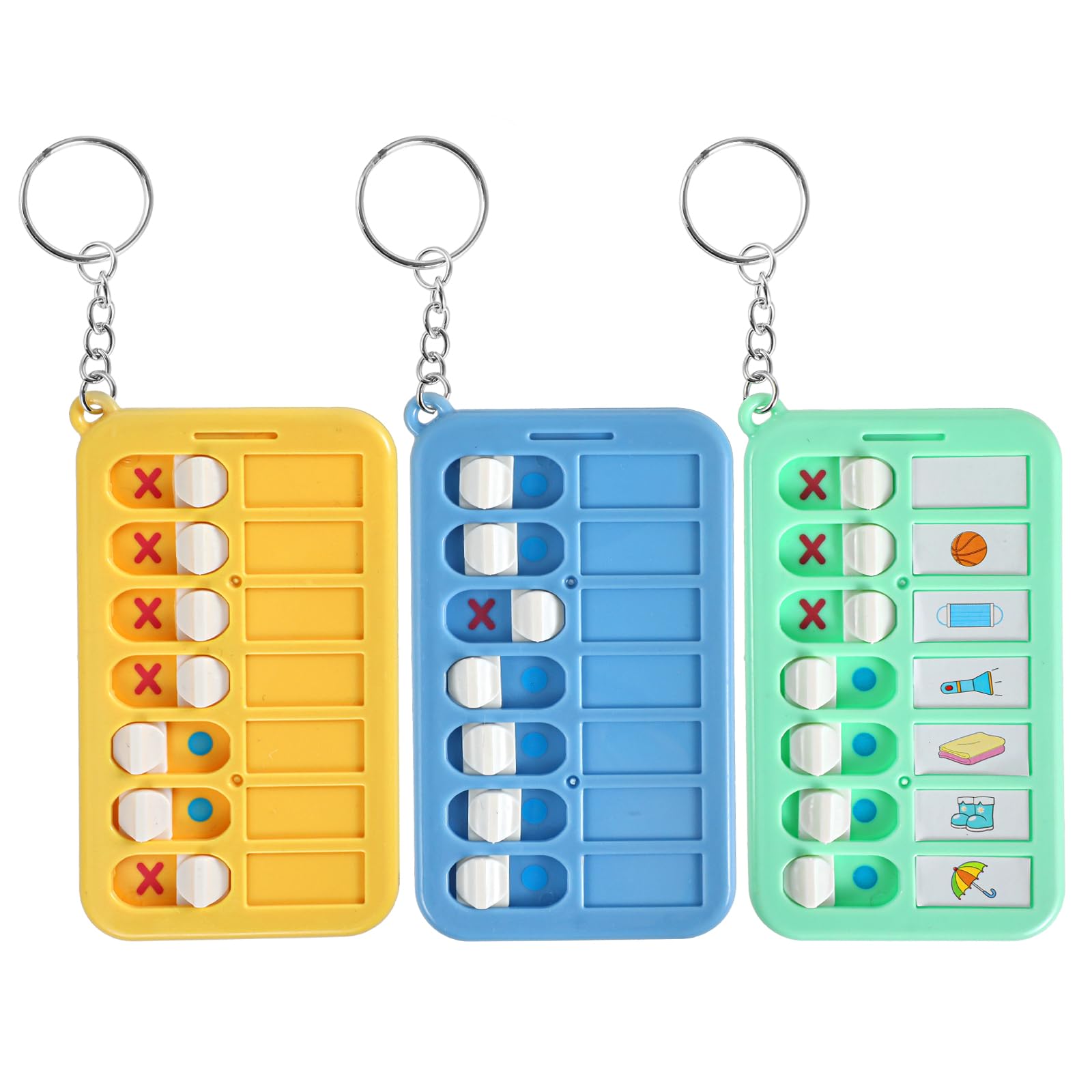 Mabor 3Pcs Reminder Board Portable Visual Daily Schedule for Kids School Bag Pendant Detachable Daily Task Planning Pad with List Cards Stickers for Kids ADHD Tools