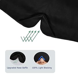 ALASKA BEAR Stylish Eye Mask with Big Eye Cavity for Meditation, Yoga, All Sleeping Positions, 100% Blackout Cover, Cool to Wear, No Sweat or Pressure on face (Mindfulness)