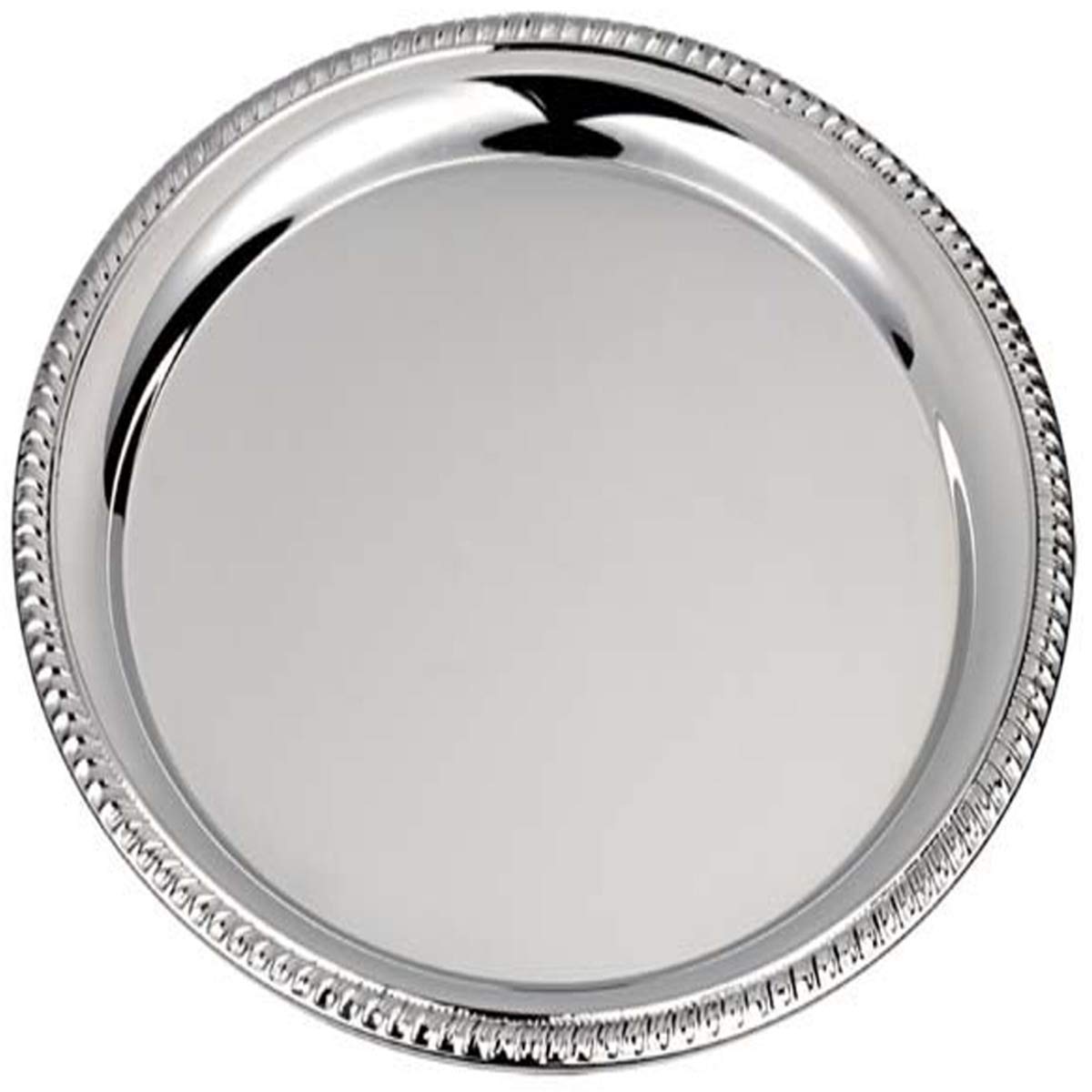 Plateau Falstaff Plaqué Argent - Très Orné - Diamètre 25,5 Cm - Fabriqué Au Royaume-Uni - Occasion