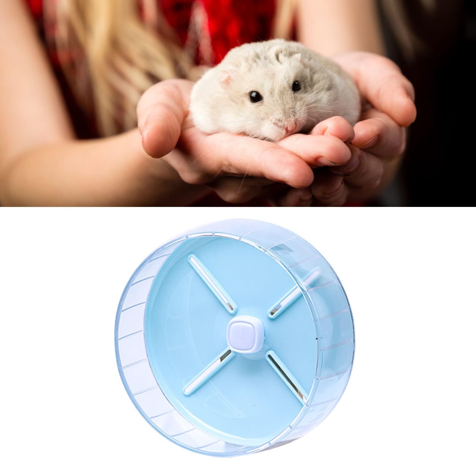 Roue De Hamster, Roues D'exercice Silencieuses Pour Hamster, Roues De Course Silencieuses Pour Gerbille Naine, Hamster Syrien, Rat, Souris(26cm-Bleu)