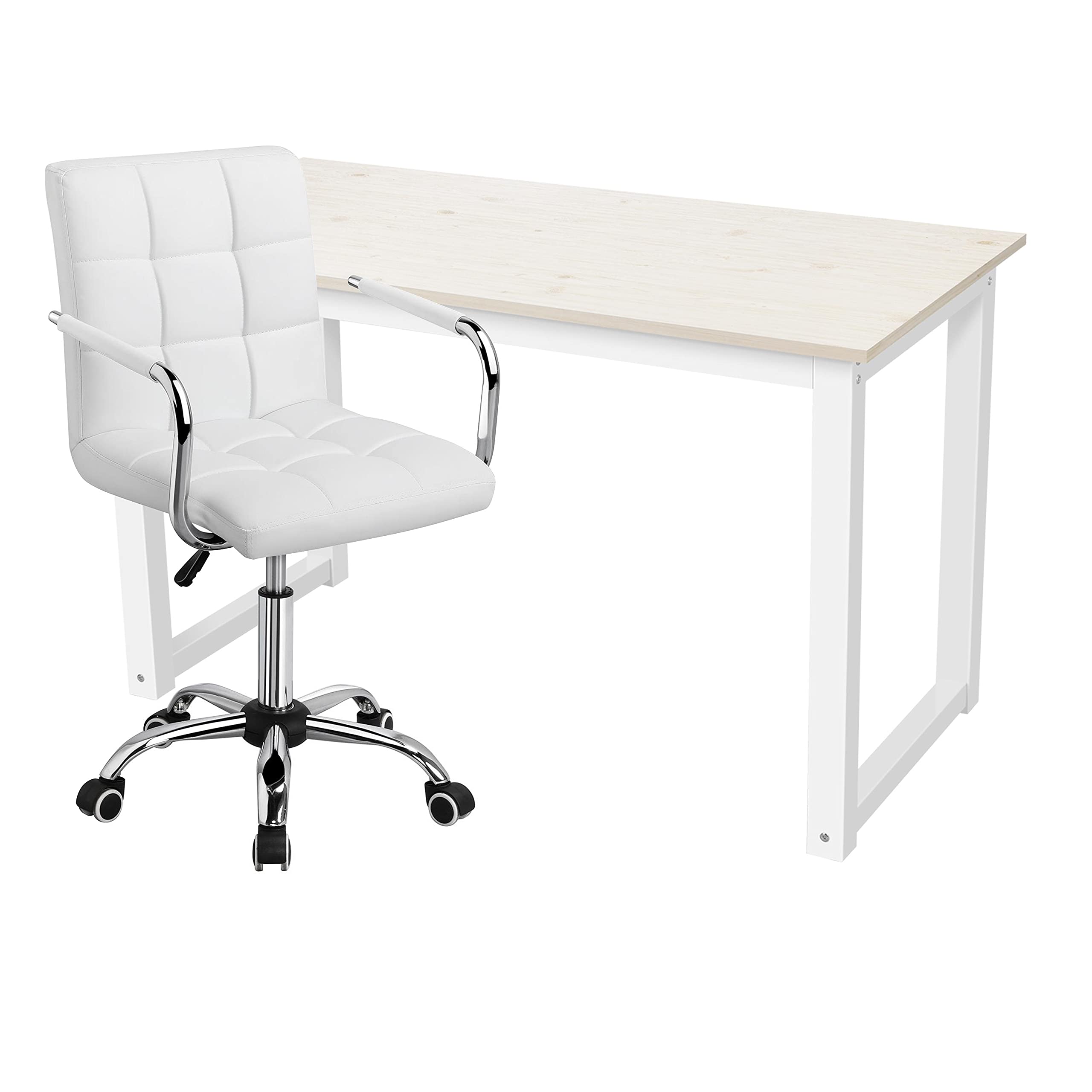 Buy Yaheetech Computer Desk and Chair Set, Writing Study Table Dining
