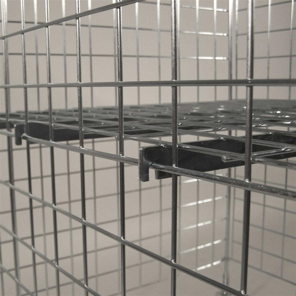 GERSO - Cesto di vendita promozionale 60 x 60 x 90 cm con ripiano e set di ruote da 75 mm