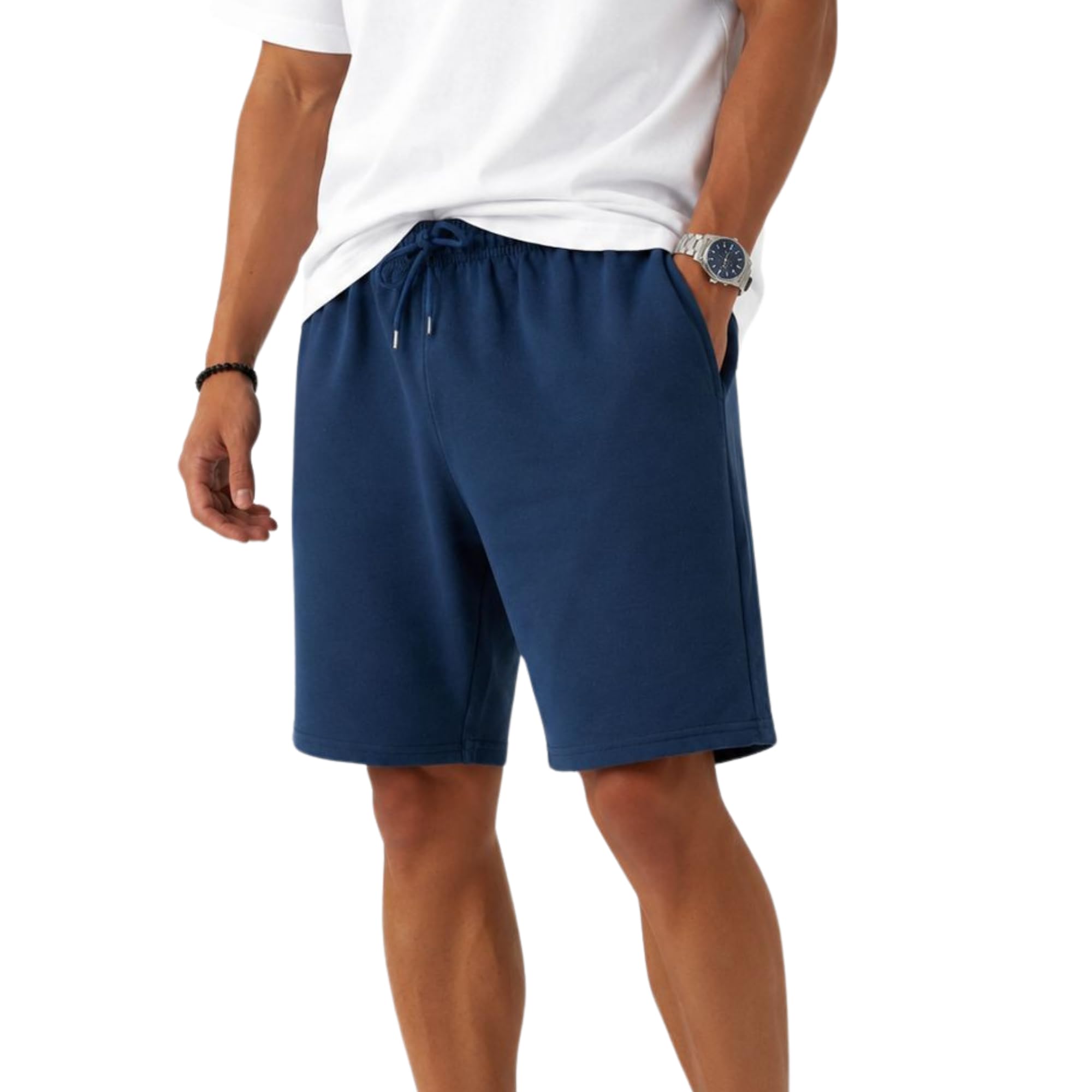 ROSS CAMP Sporthose Herren Kurz - Kurze Hosen Herren, Laufshorts Männer Sommer Baumwolle Jogginghose Fitnesshose Sport Sportshorts Bermuda Shorts Hose Trainingshose Tennishose