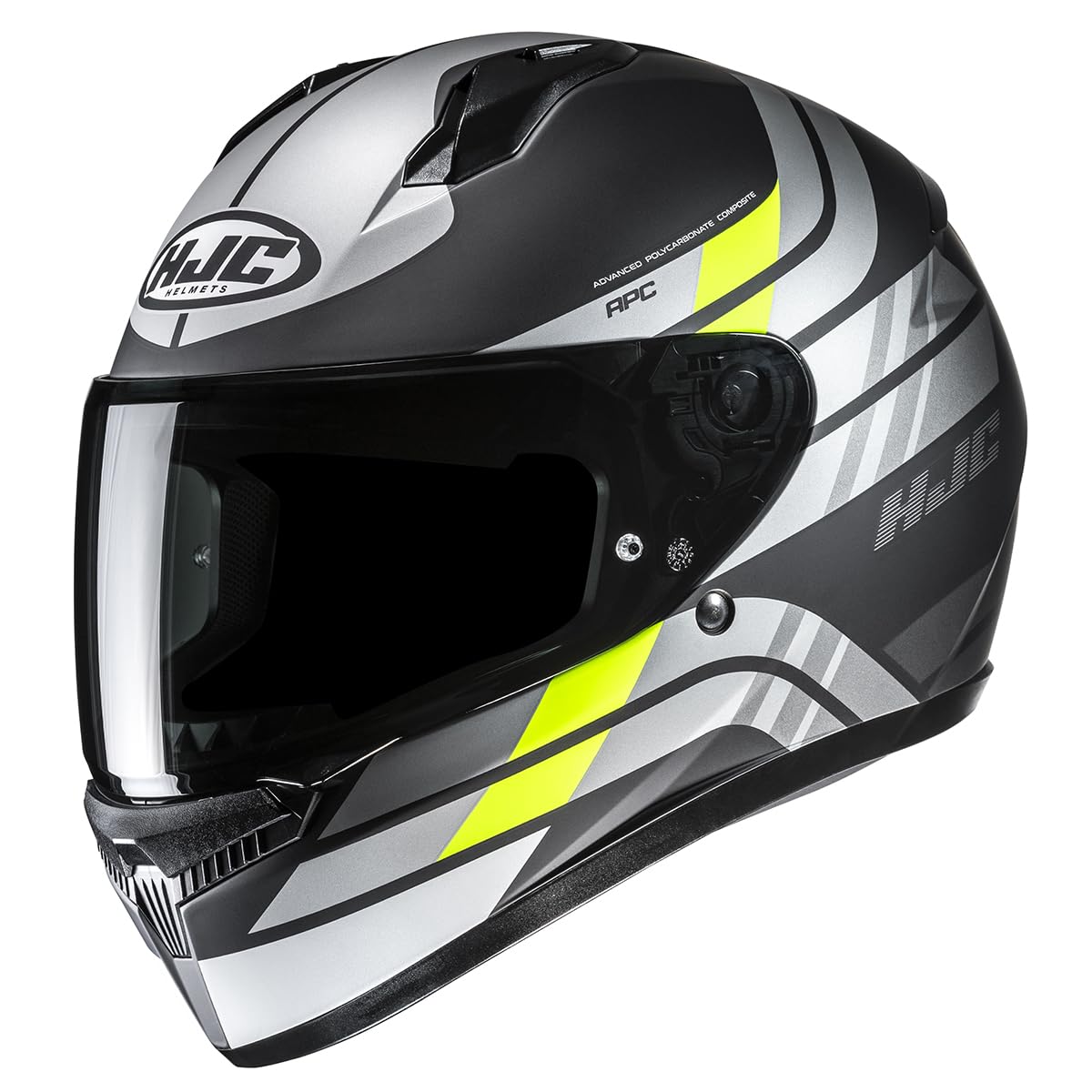 HJC C10 Hiper Helm – Schwarz-Grau-Gelb, 2XL