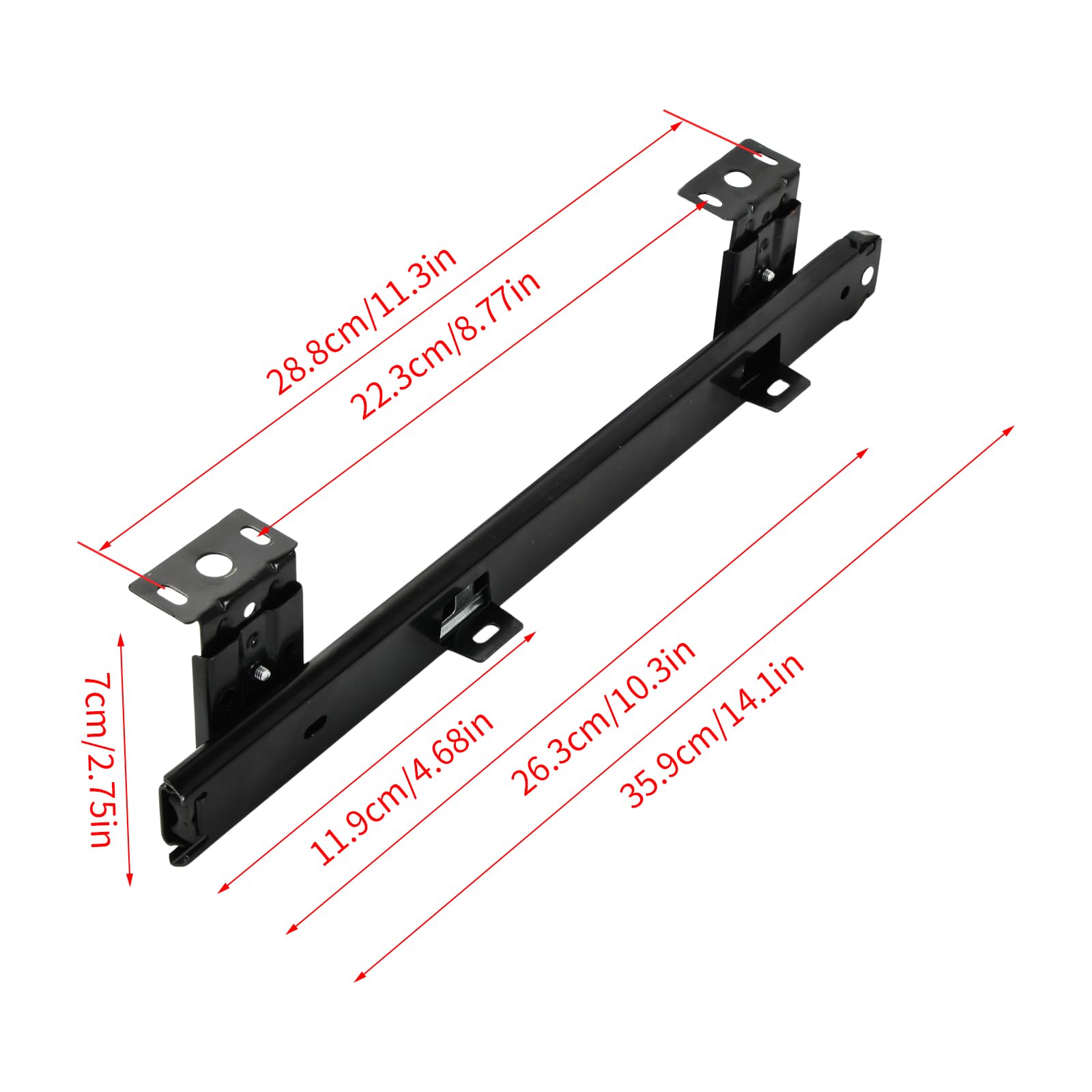 Drawer Runners Keyboard Slide Hardware, 35cm Ball Bearing Runners for Underdesk Keyword Platform/Shelf/Drawer, Heavy Duty - Image 2