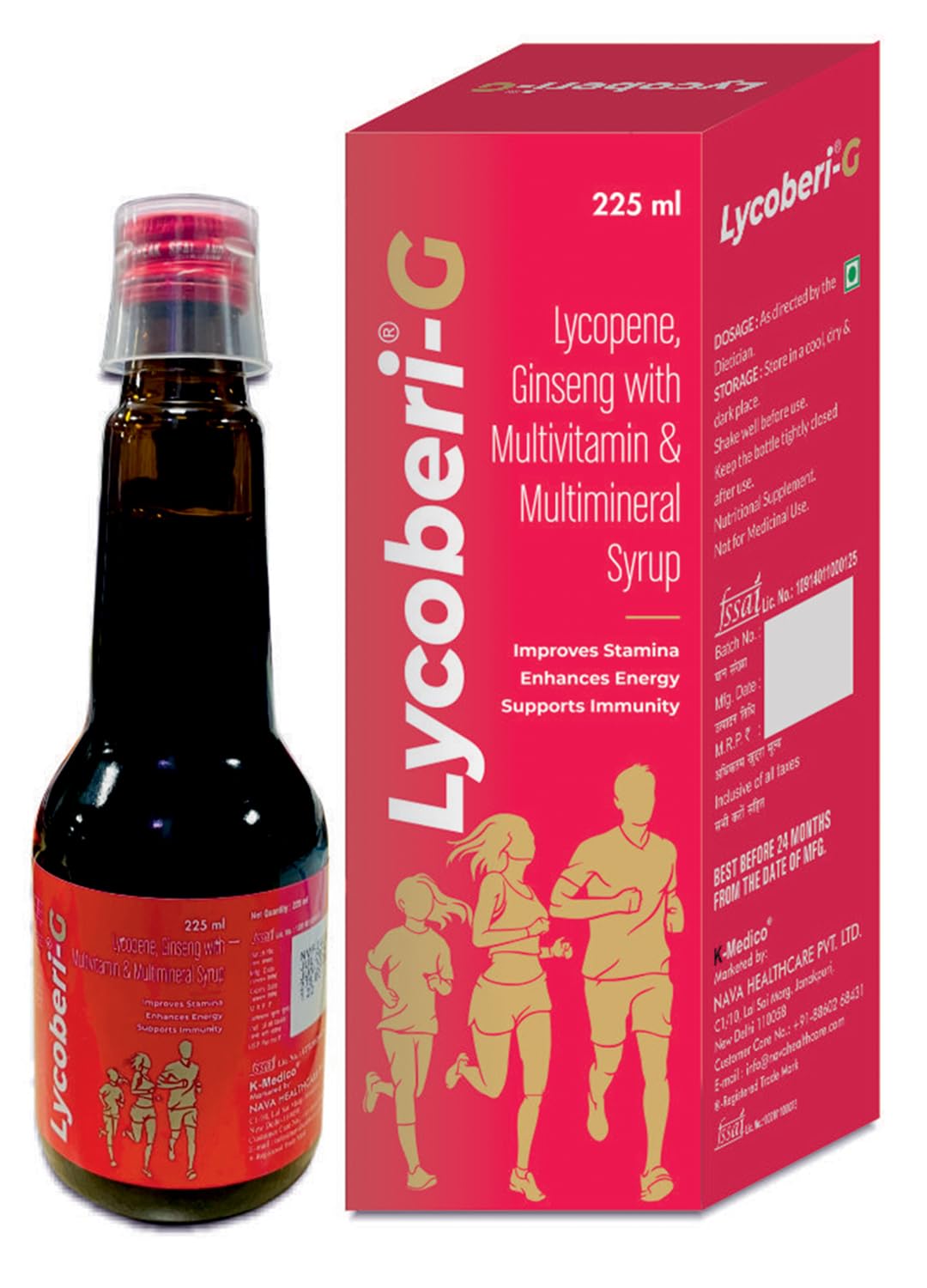 Lycoberi-G Lycopene Ginseng Multivitamin and Multimineral Syrup, 225 ml, Improves Stamina Enhances Energy and Supports Immunity Booster | SANJEEV KAPOOR BHAI KE MULTIVITAMIN LYCOBERI SYRUP(Pack of 1)-image-11