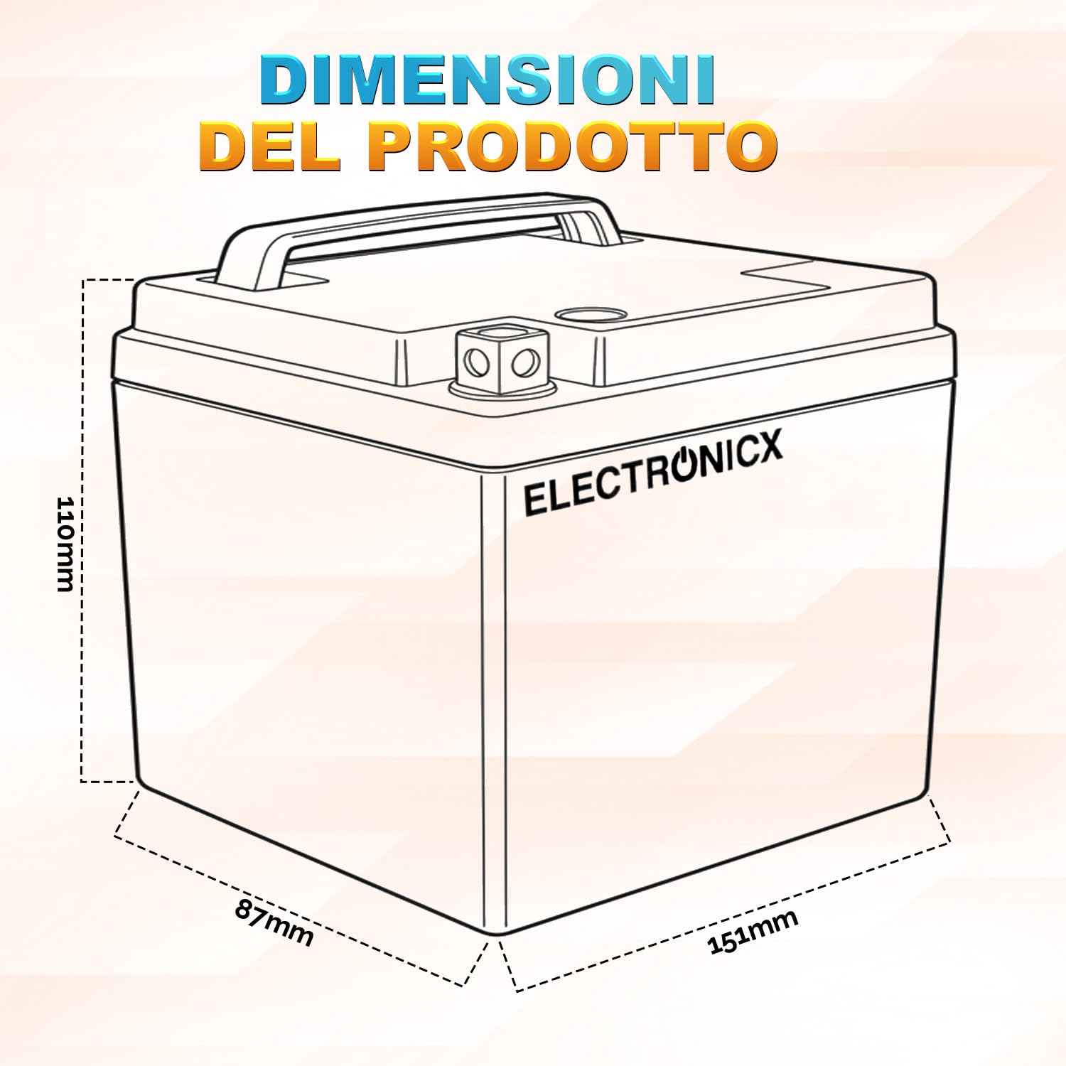 Electronicx YTZ14S GEL Batteria Moto 12V 11,2Ah 170A – Starter sigillato, senza manutenzione – Compatta, resistente a vibrazioni, anti-perdita – per moto, scooter, quad, powersport – pronta all’uso