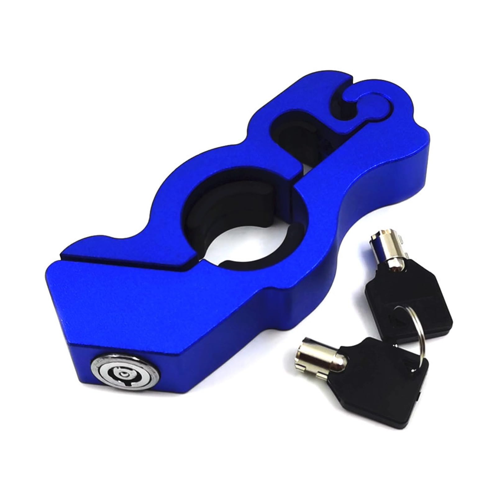 Chain Lock AntiTheft Handlebar Lock Throttle Grip Aluminum Alloy Motorcycle Portable Security Device Parking Motorcycle Handlebar Lock(Blue)