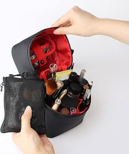 Miniatura 4 de Organizador de brochas de maquillaje, bolsa de maquillaje, juego de brochas de 7.5 x 5.5 x 4.4 pulgadas, soporte para lápices de viaje profesional,