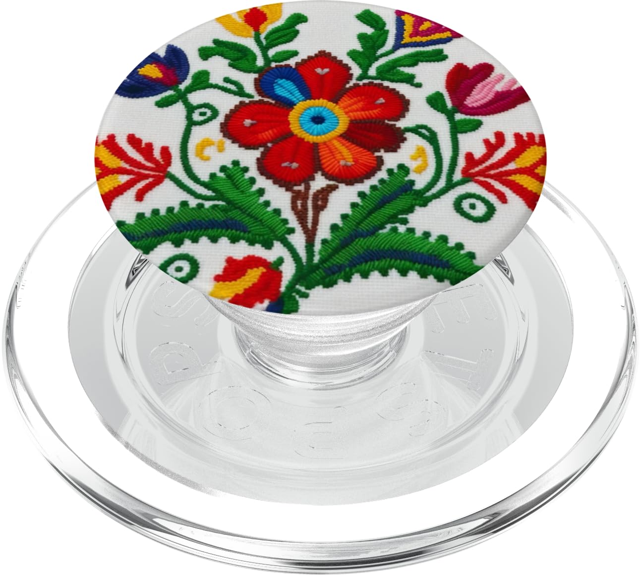 Mexican Red Flower PopSockets PopGrip for MagSafe