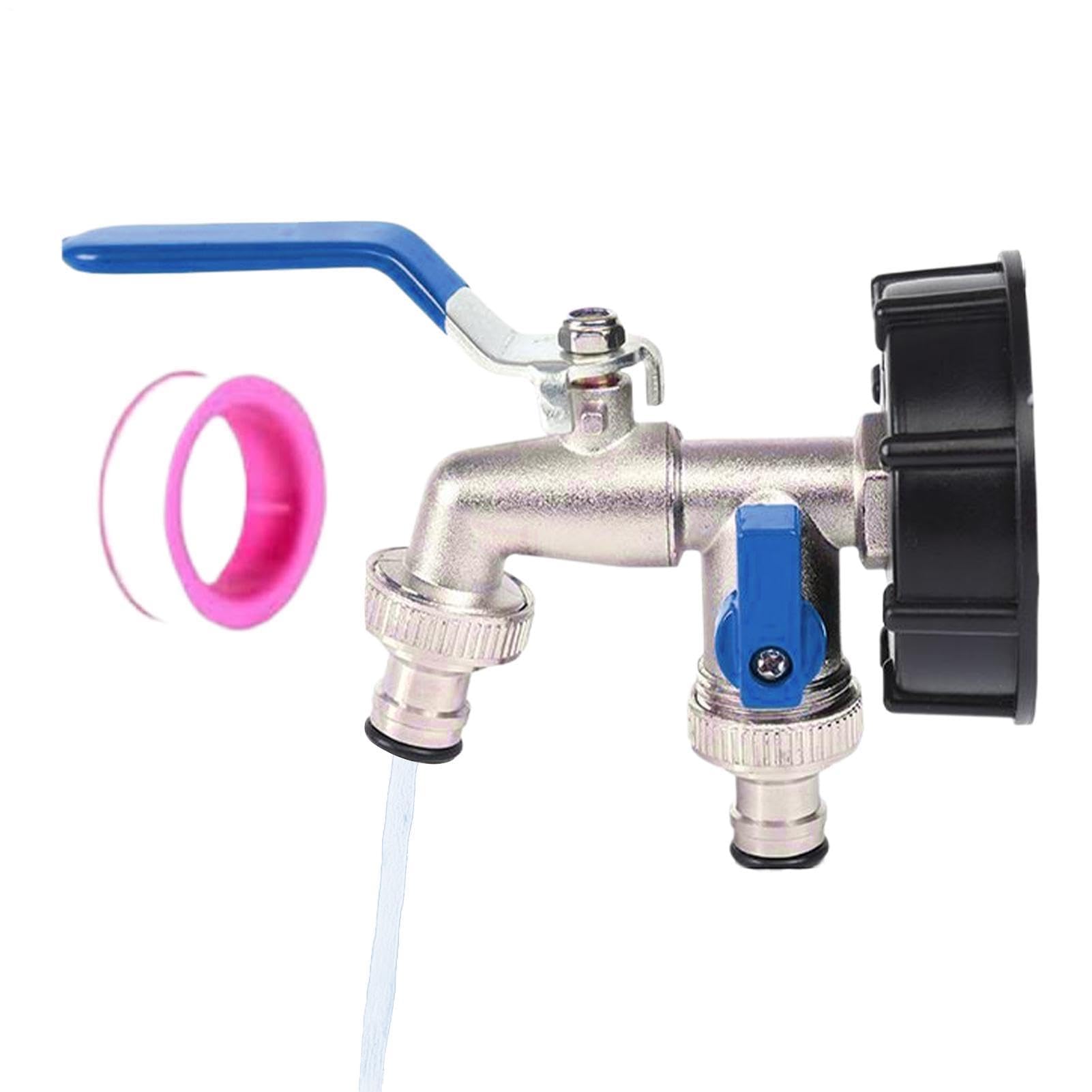 Btgpmwld Blue Hose Splitter 2 Way, 2 Way Garden Hose Splitter With Non-Slip Button For Car Washing And Irrigation, Multicolor