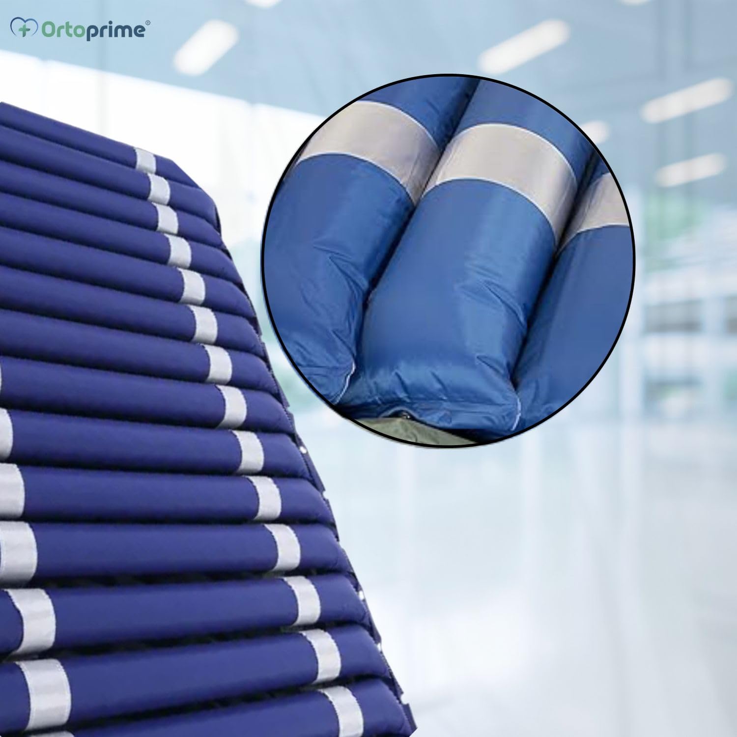 OrtoPrime Colchón Antiescaras con Compresor Silence Confort Incluido - Colchón Anti úlceras - Colchón Aire Antiescaras para Cama - Colchones Antiescaras Escaras 200x86x9,5cm Material ANTIESCARAS