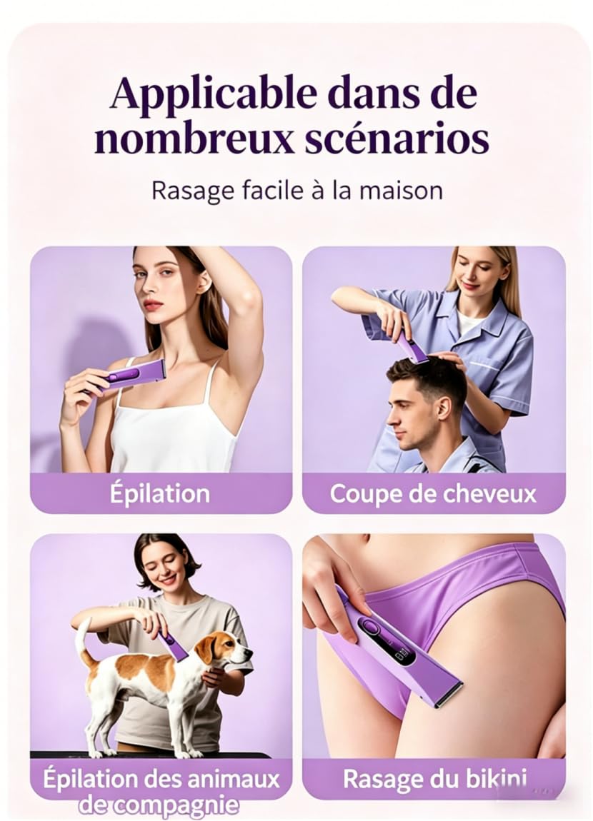 Kelya Rasoir 2 En 1 Femme, Conçu pour Chaque Partie du Corps, même les Plus Sensibles (Bleu)